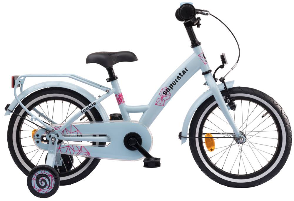 Loekie Superstar meisjesfiets 16" Lichtblauw 4+