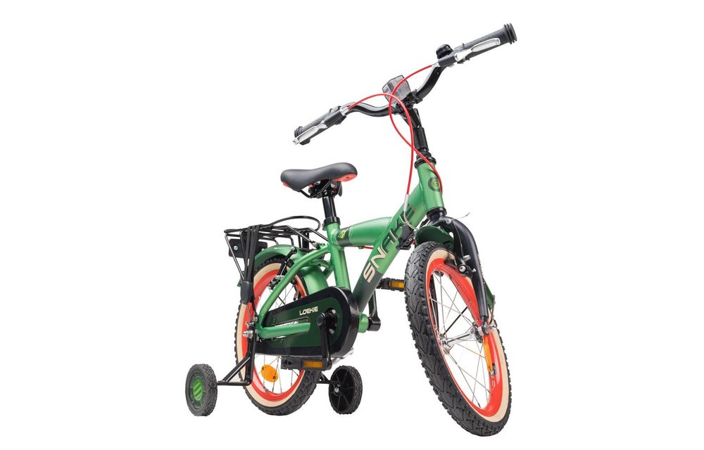 Loekie Snake jongensfiets 16" Mossgreen 4+