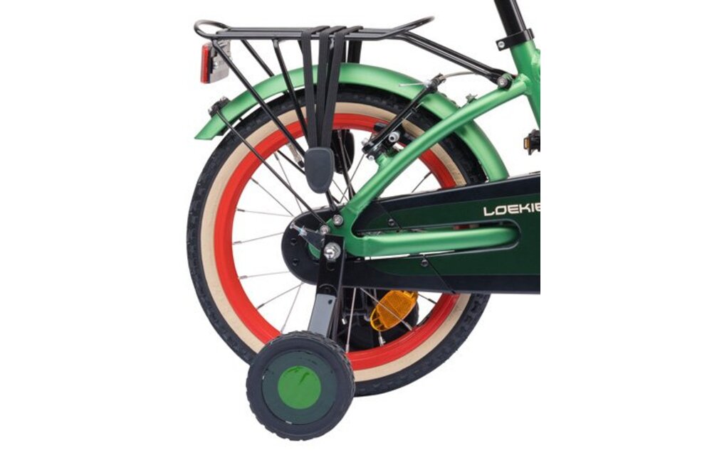 Loekie Snake jongensfiets 16" Mossgreen 4+