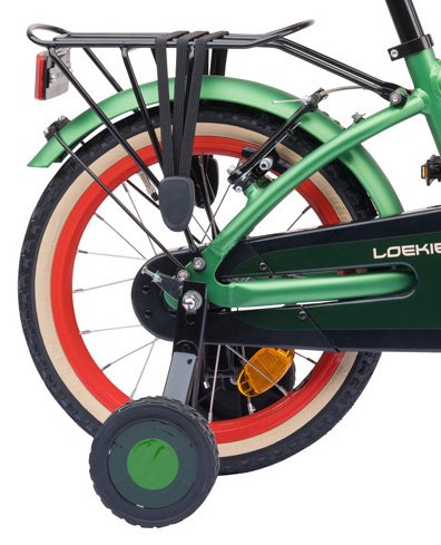Loekie Snake jongensfiets 16" Mossgreen 4+