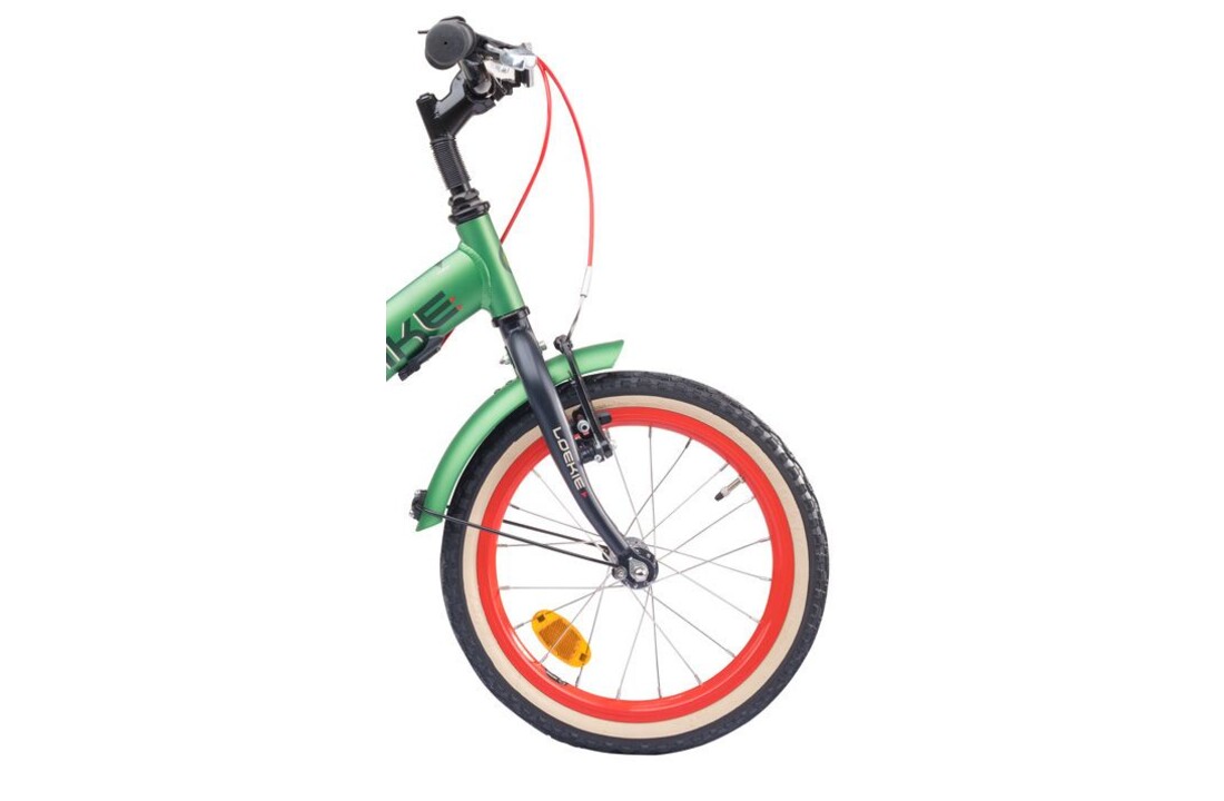 Loekie Snake jongensfiets 16" Mossgreen 4+