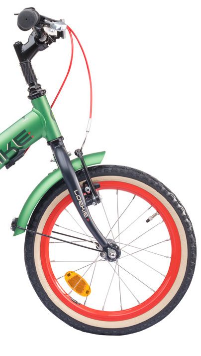 Loekie Snake jongensfiets 16" Mossgreen 4+