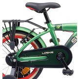 Loekie Snake jongensfiets 16" Mossgreen 4+