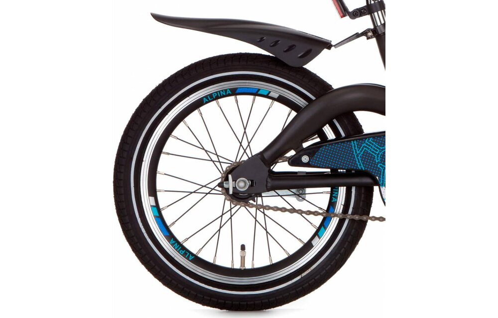 Alpina Brave kinderfiets 16" Night Black Matt 4+