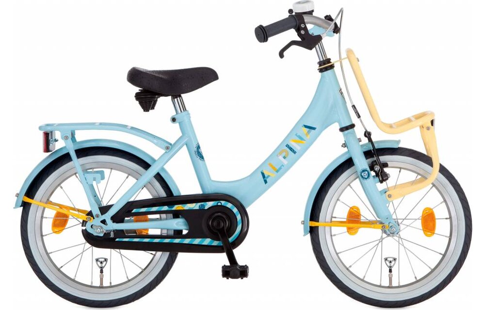 Alpina Clubb meisjesfiets met voordrager 16" Blue Glow 4+