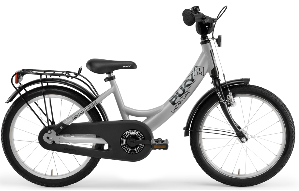 Puky 18" kinderfiets grijs 4+