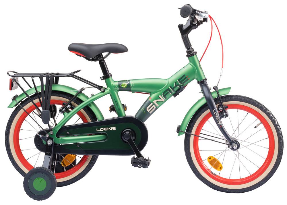 Showroom model - Loekie Snake jongensfiets 16" Mossgreen 4+