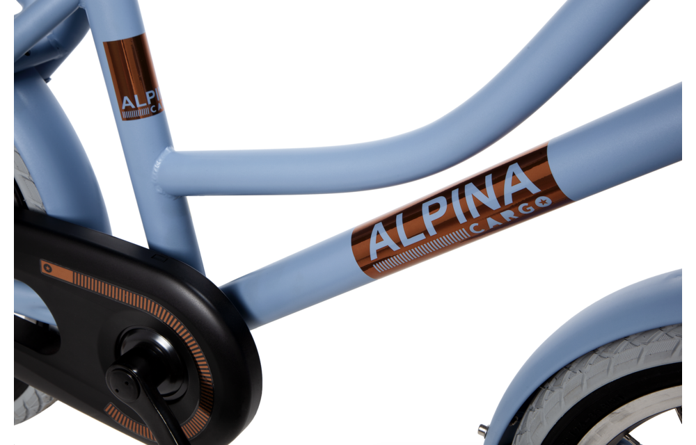 Alpina Cargo meisjesfiets met voordrager 18" Provence Blue Matt 5+