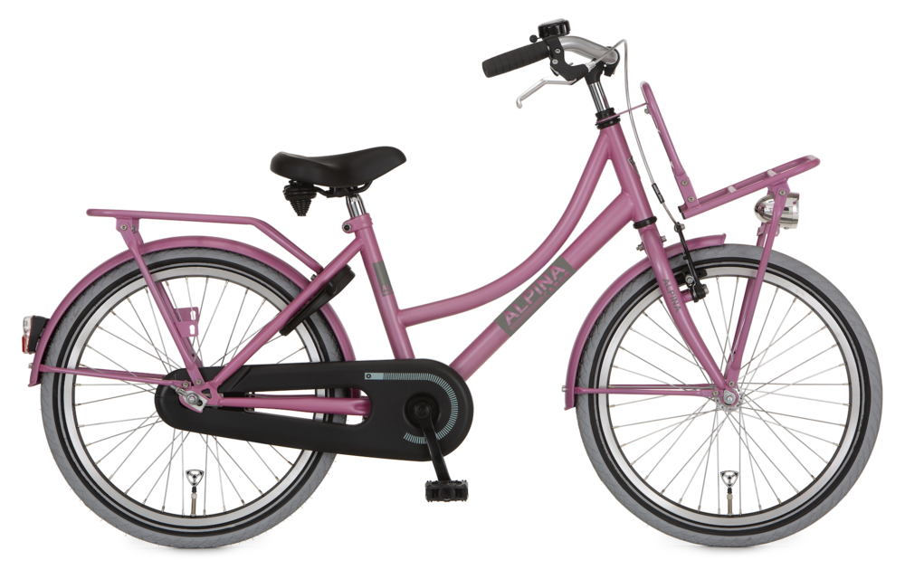 Alpina Cargo meisjesfiets met voordrager 22" Fuchsia Pink Matt 6+