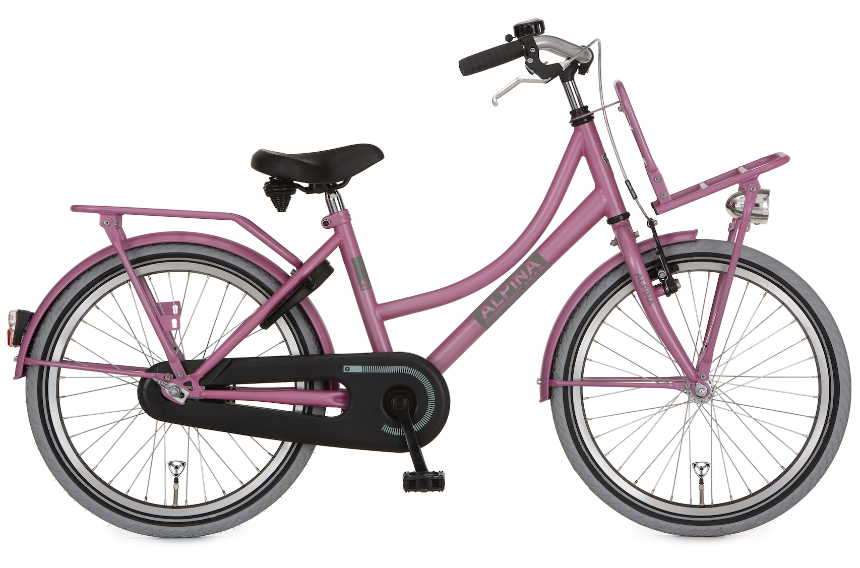 Alpina Cargo meisjesfiets met voordrager 22" Fuchsia Pink Matt 6+