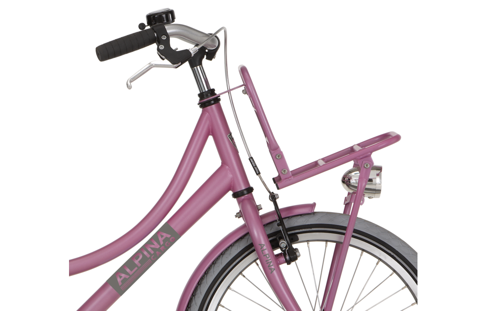 Alpina Cargo meisjesfiets met voordrager 22" Fuchsia Pink Matt 6+
