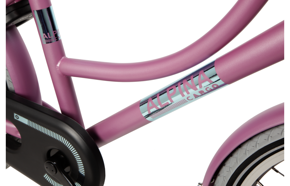 Alpina Cargo meisjesfiets met voordrager 22" Fuchsia Pink Matt 6+