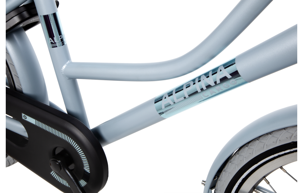 Alpina Cargo meisjesfiets met voordrager 20" Dream Blue Matt 6+