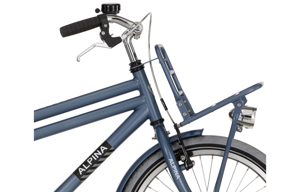 Alpina Cargo jongensfiets met voordrager 20" Vintage Blue Matt 6+
