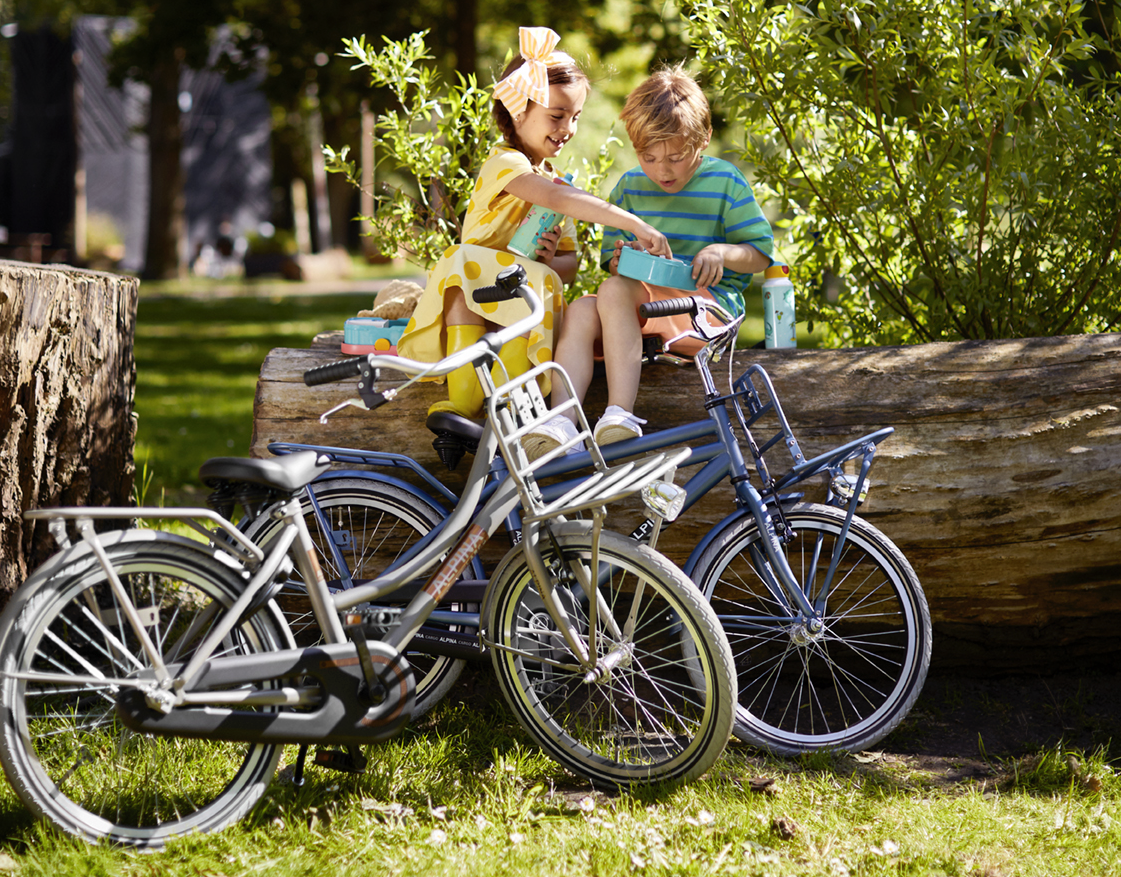 Alpina Cargo jongensfiets met voordrager 22" Space Black Matt 6+