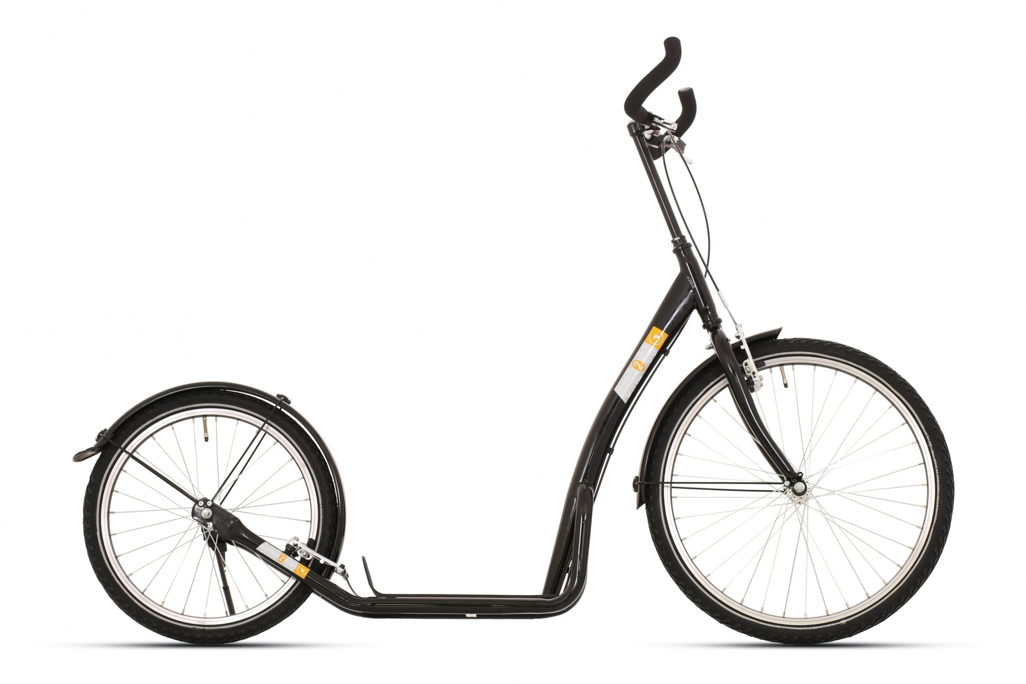 Bike2go grote autoped 20-24 inch zwart 12+