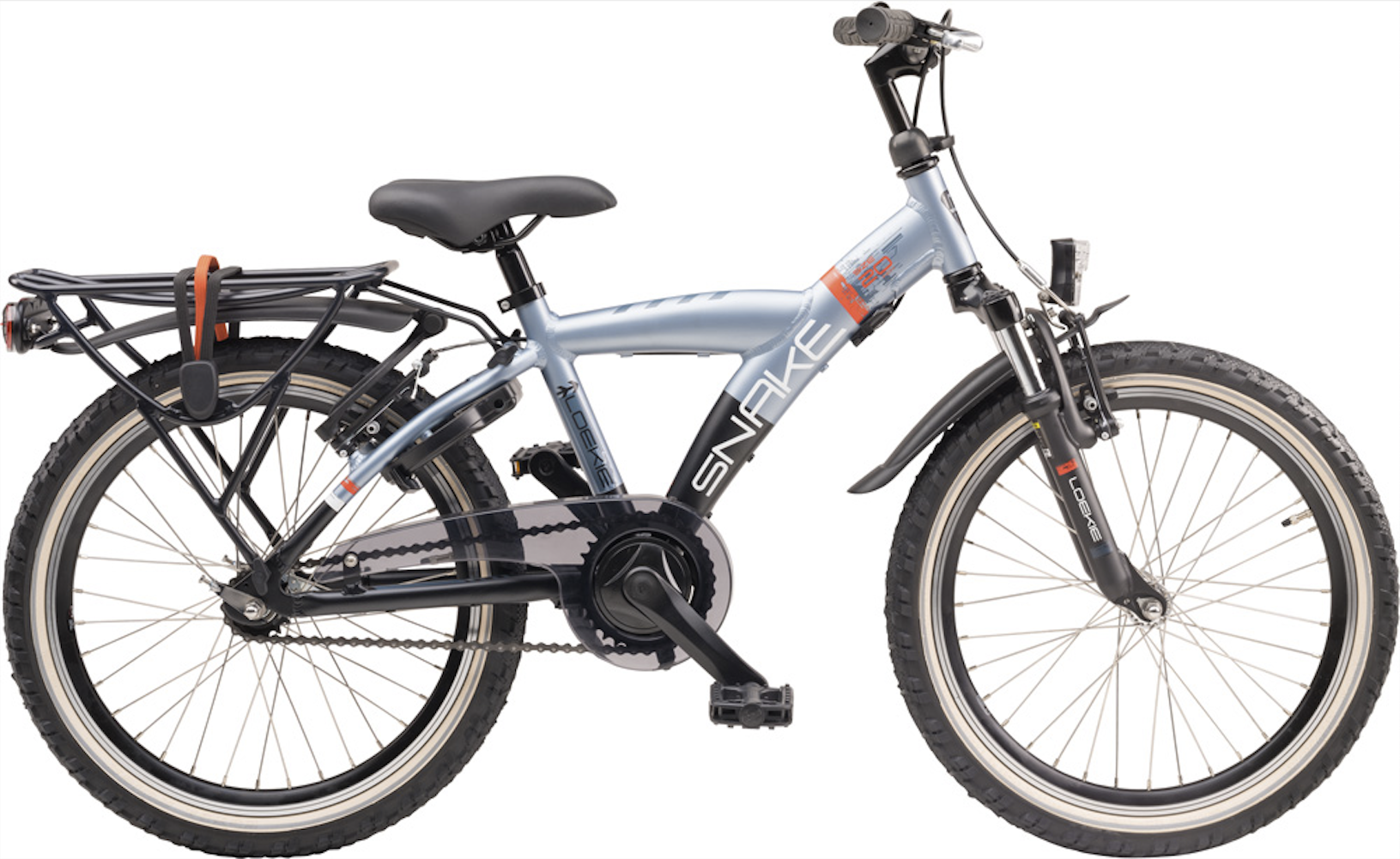 Loekie Snake jongensfiets 20" Grijs 6+
