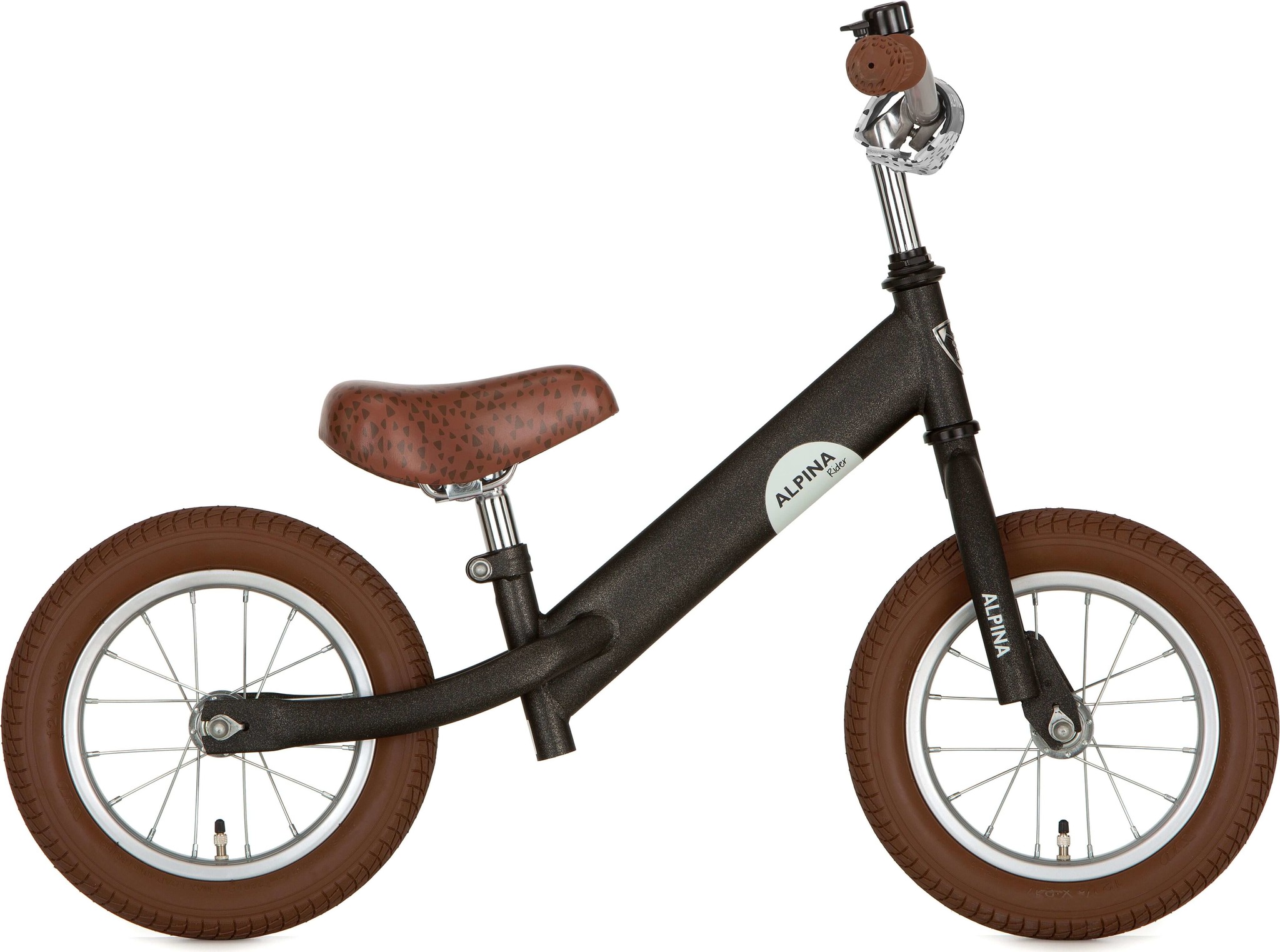 Alpina Rider Loopfiets Vulcano Black Matt 2,5+ - Kinderfietsshop.nl