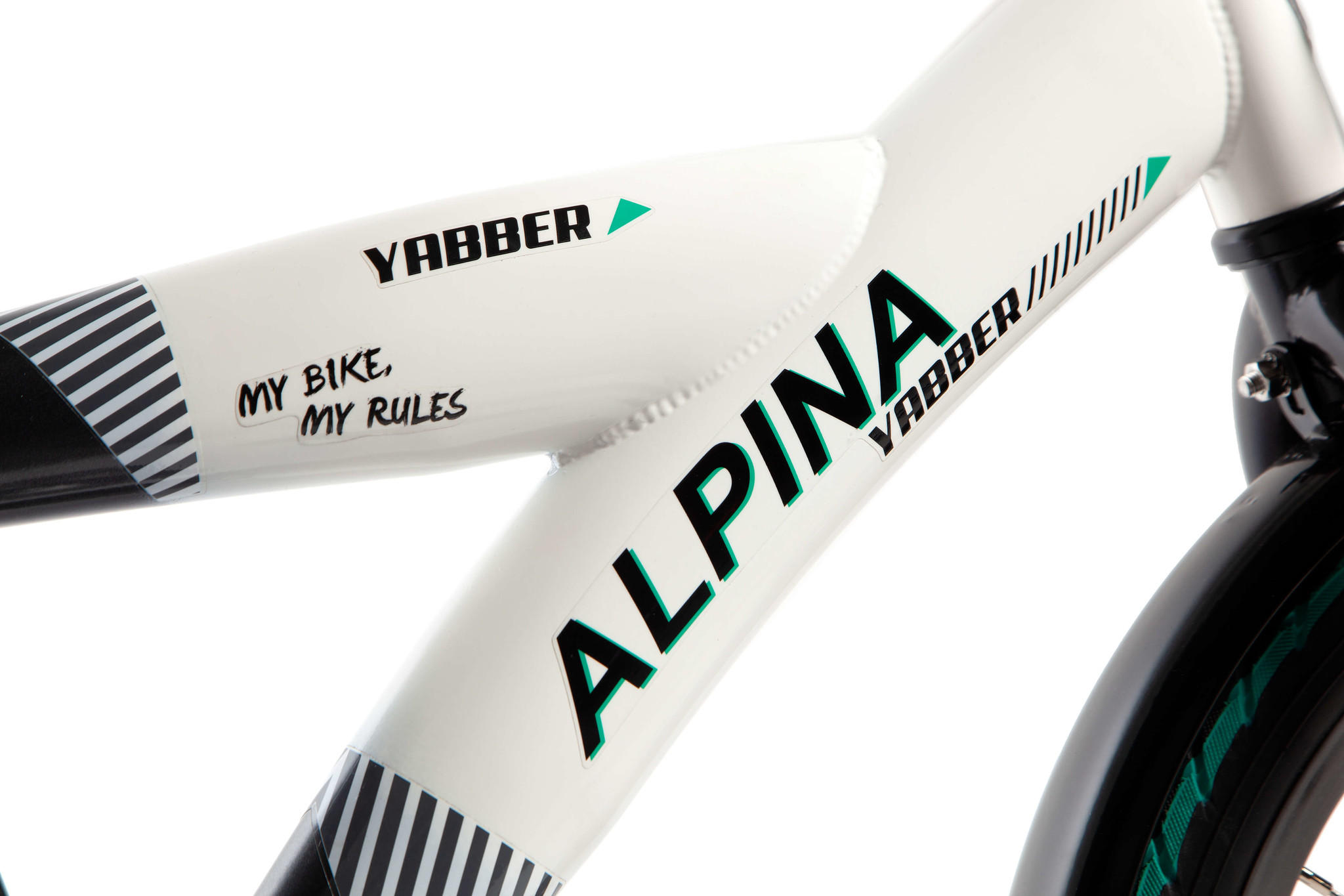 Alpina Yabber jongensfiets 16" Pure White - Industrial Black 4+