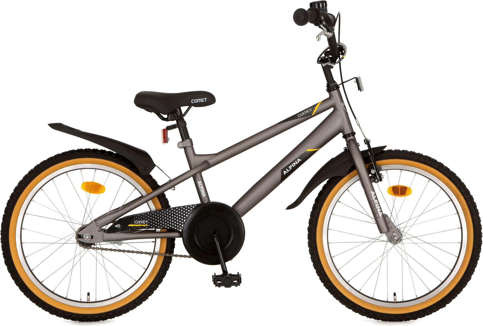 Alpina Comet jongensfiets 20" Steel Grey Matt 6+