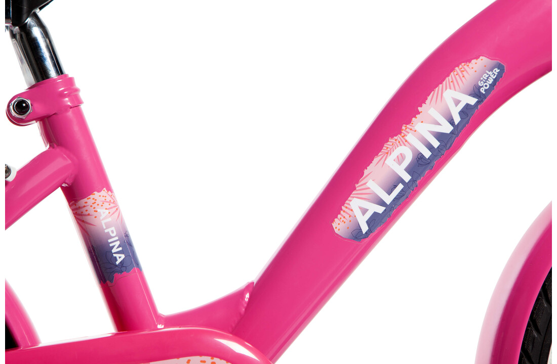 Alpina Girlpower 18" meisjesfiets Candy Pink 5+