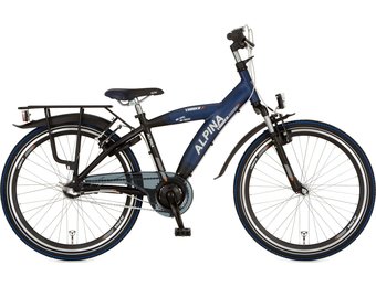Alpina Yabber jongensfiets 24" 3-speed Jet Black - Sporty Blue 8+