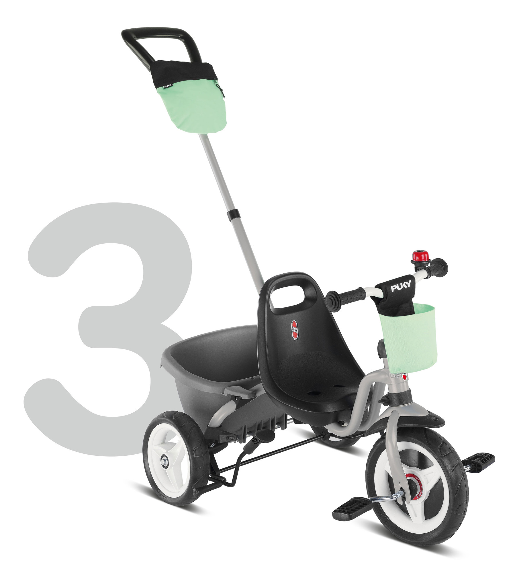 Puky driewieler Ceety Comfort 4 in 1 grijs 1,5+