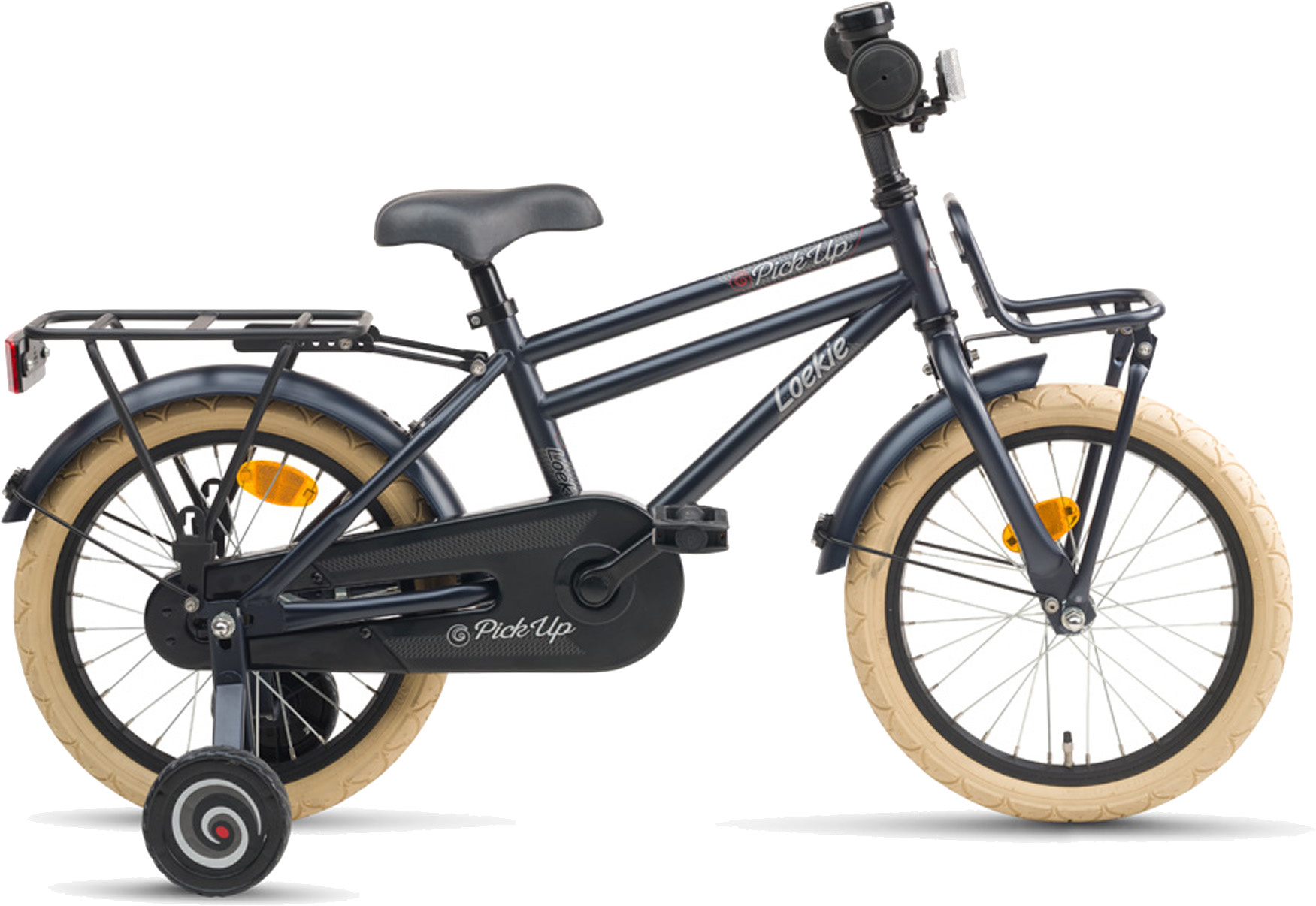 Loekie Pick Up jongensfiets 16" Grijs 4+