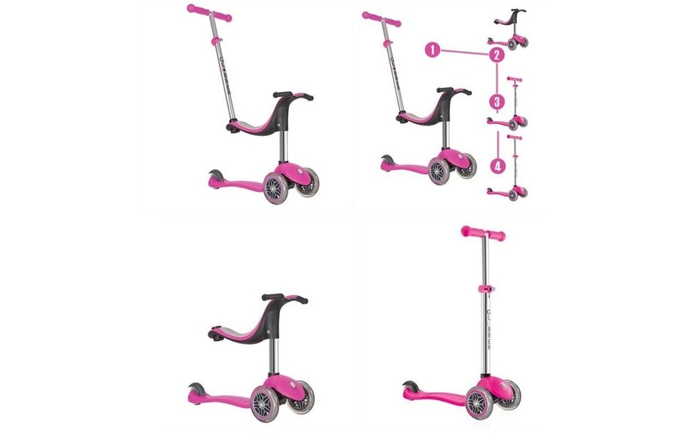 Globber Evo 4 in 1 Pink 2+