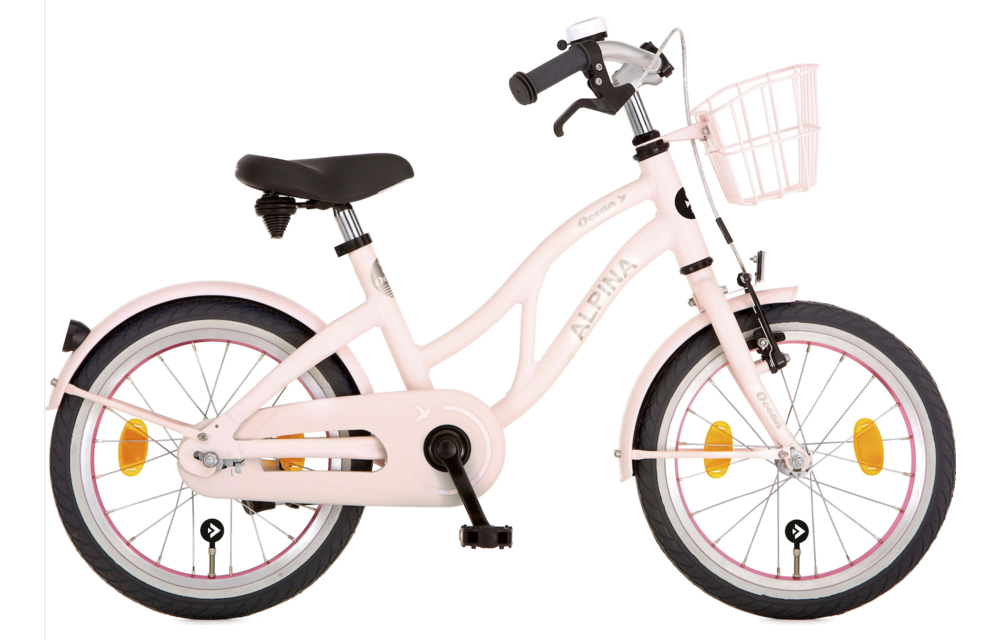 Alpina Ocean 16" Meisjesfiets Pastel Pink Matt 4+