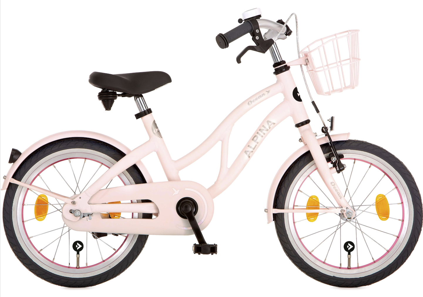 Alpina Ocean 18" Meisjesfiets Pastel Pink Matt 5+