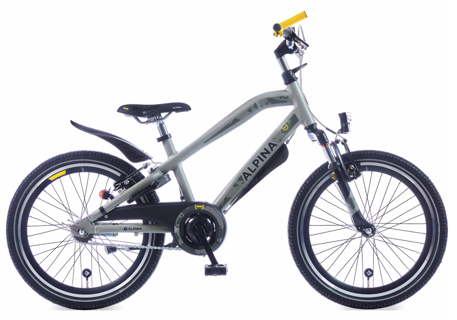 Alpina Trial jongensfiets 22" Desert Grey Matt 6+