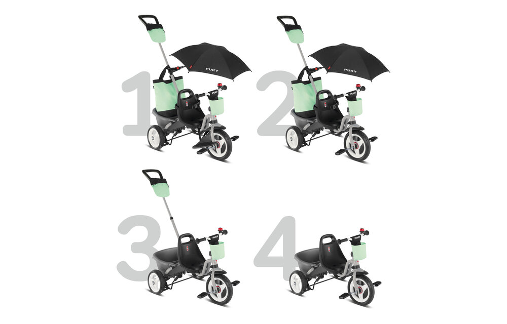 Puky driewieler Ceety Comfort 4 in 1 zwart 1,5+