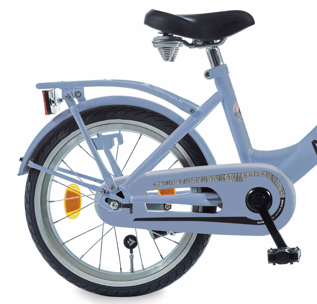 Alpina Clubb meisjesfiets met voordrager 18" Provence Blue Matt 5+