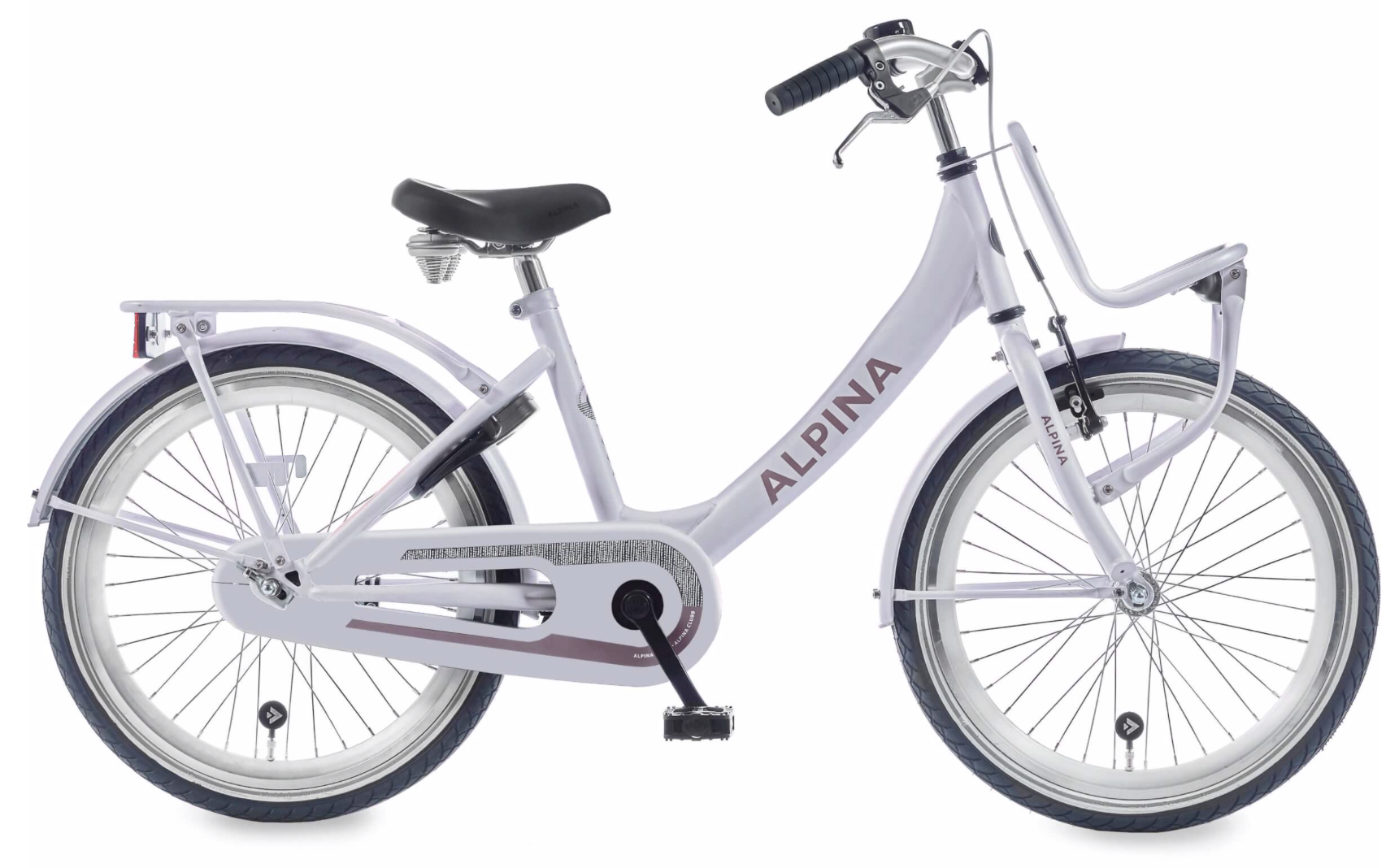 Alpina Clubb meisjesfiets met voordrager 20" Frosty Pink Matt 6+