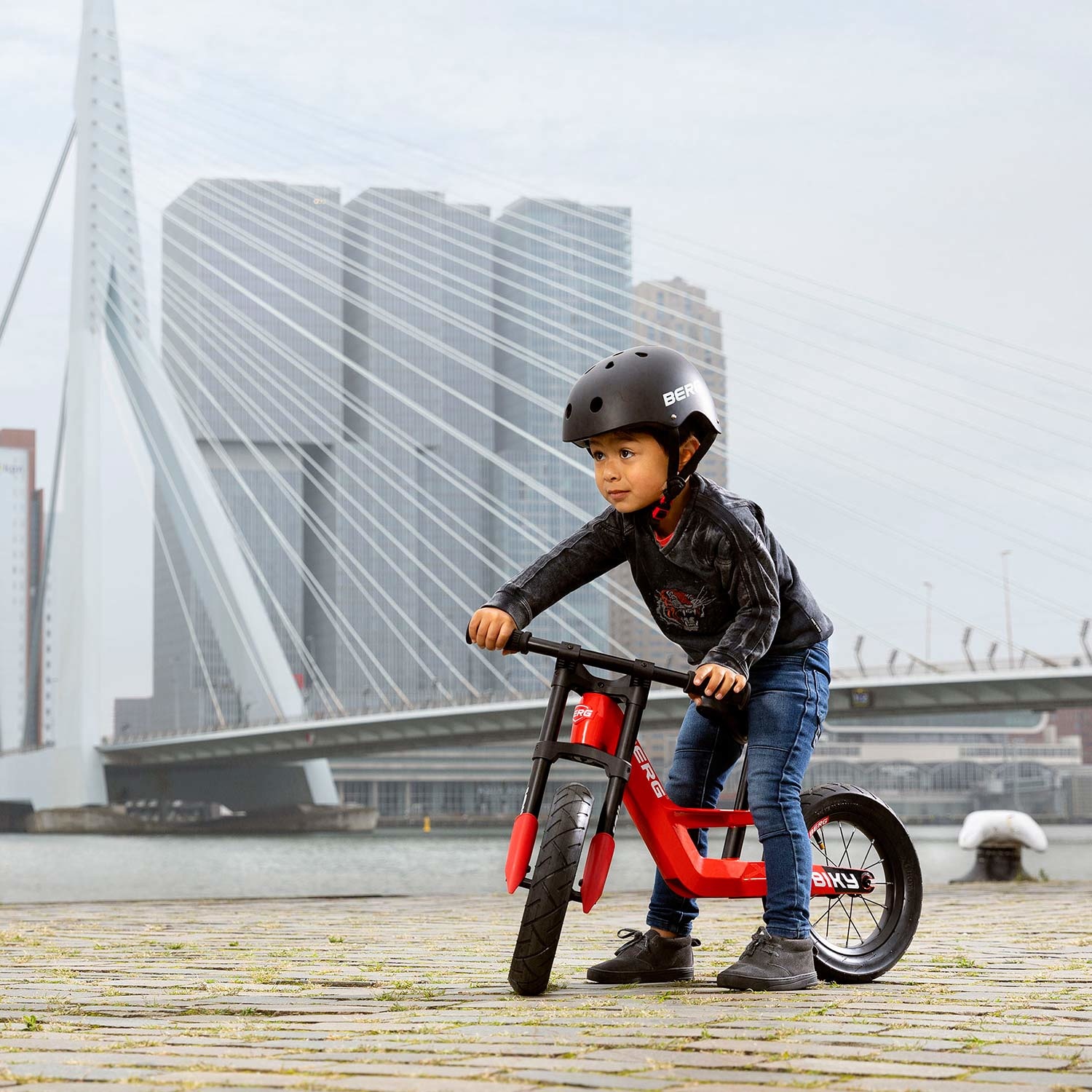 Berg loopfiets Biky City Red 2,5+