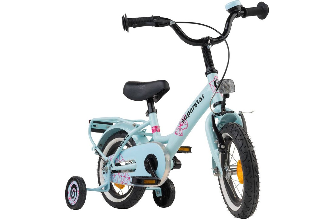 Showroom model - Loekie Superstar meisjesfiets 12" blauw 3+