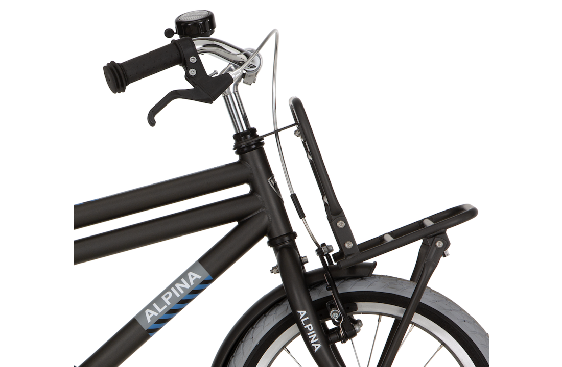 Showroom model - Alpina Cargo jongensfiets met voordrager 18" Space Black Matt 5+