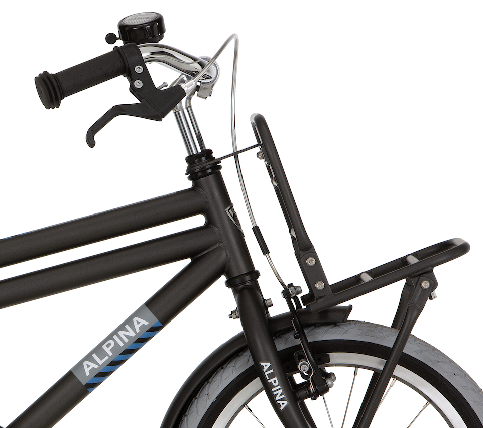 Showroom model - Alpina Cargo jongensfiets met voordrager 18" Space Black Matt 5+