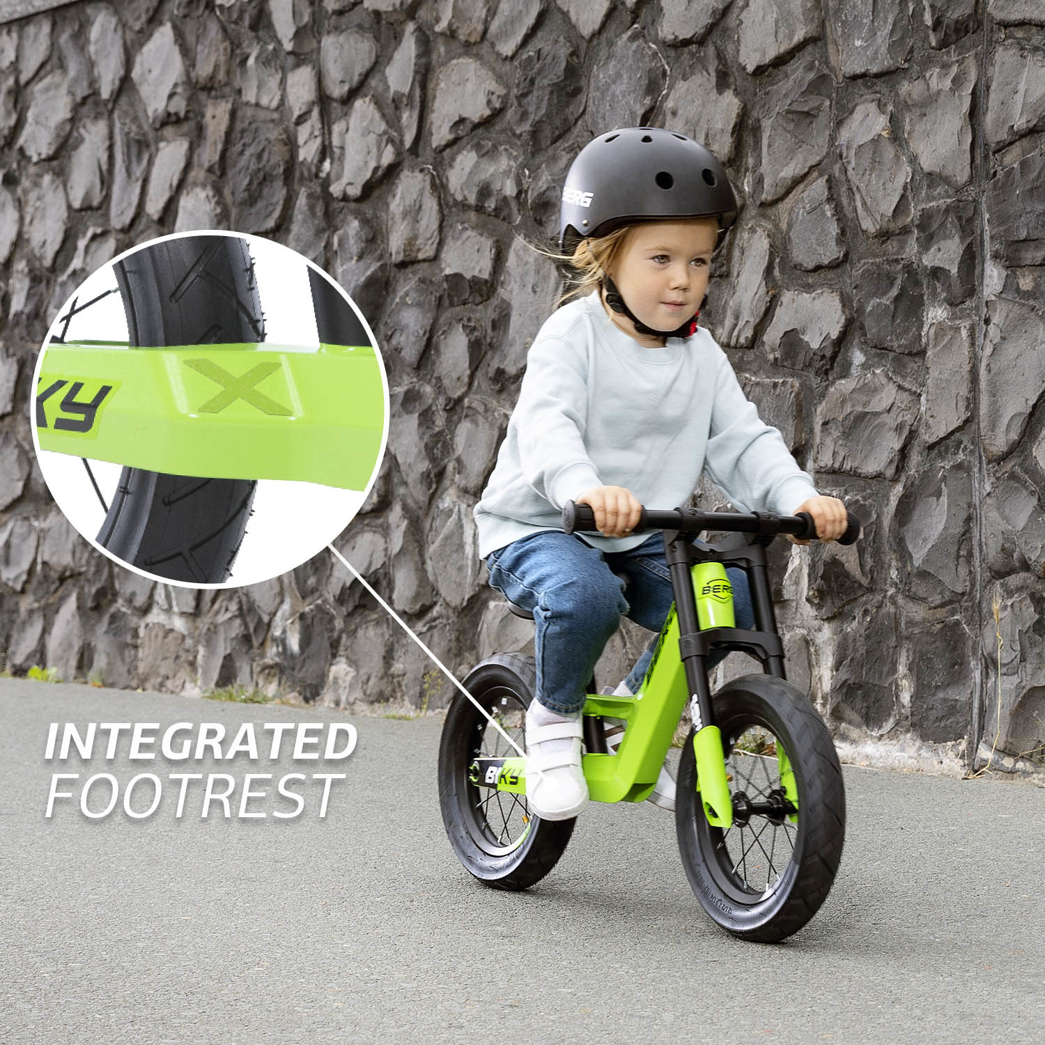 Berg loopfiets Biky City Green 2,5+