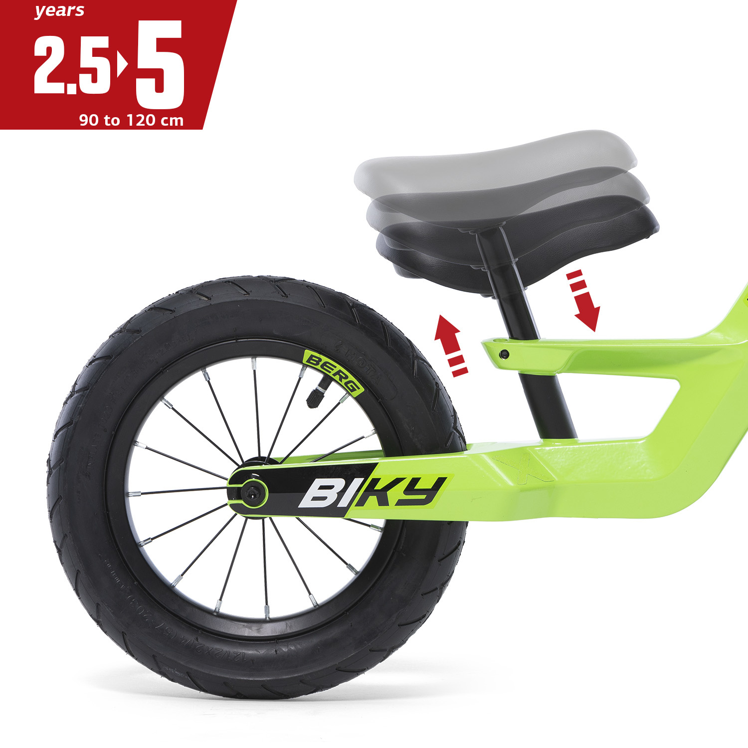 Berg loopfiets Biky City Green 2,5+