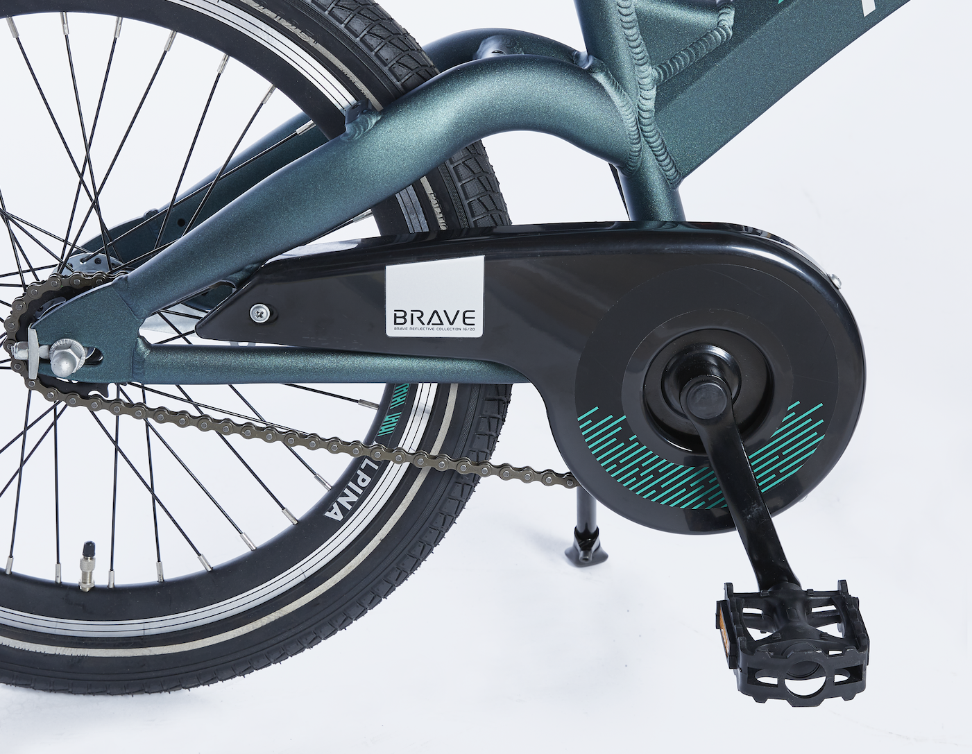Alpina Brave kinderfiets 20" Crocodile Green Matt 6+