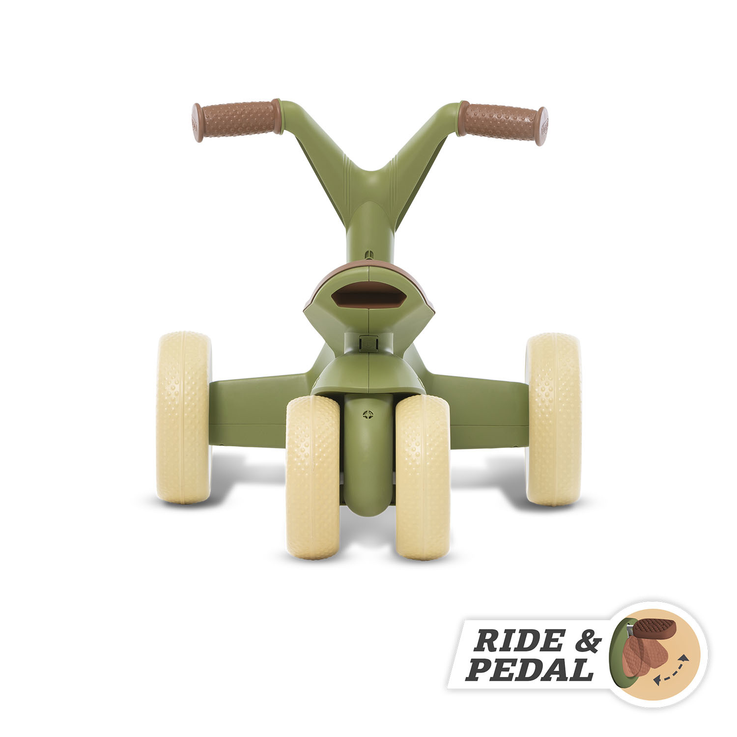 Berg loopfiets-driewieler GO2 Retro Green 1+