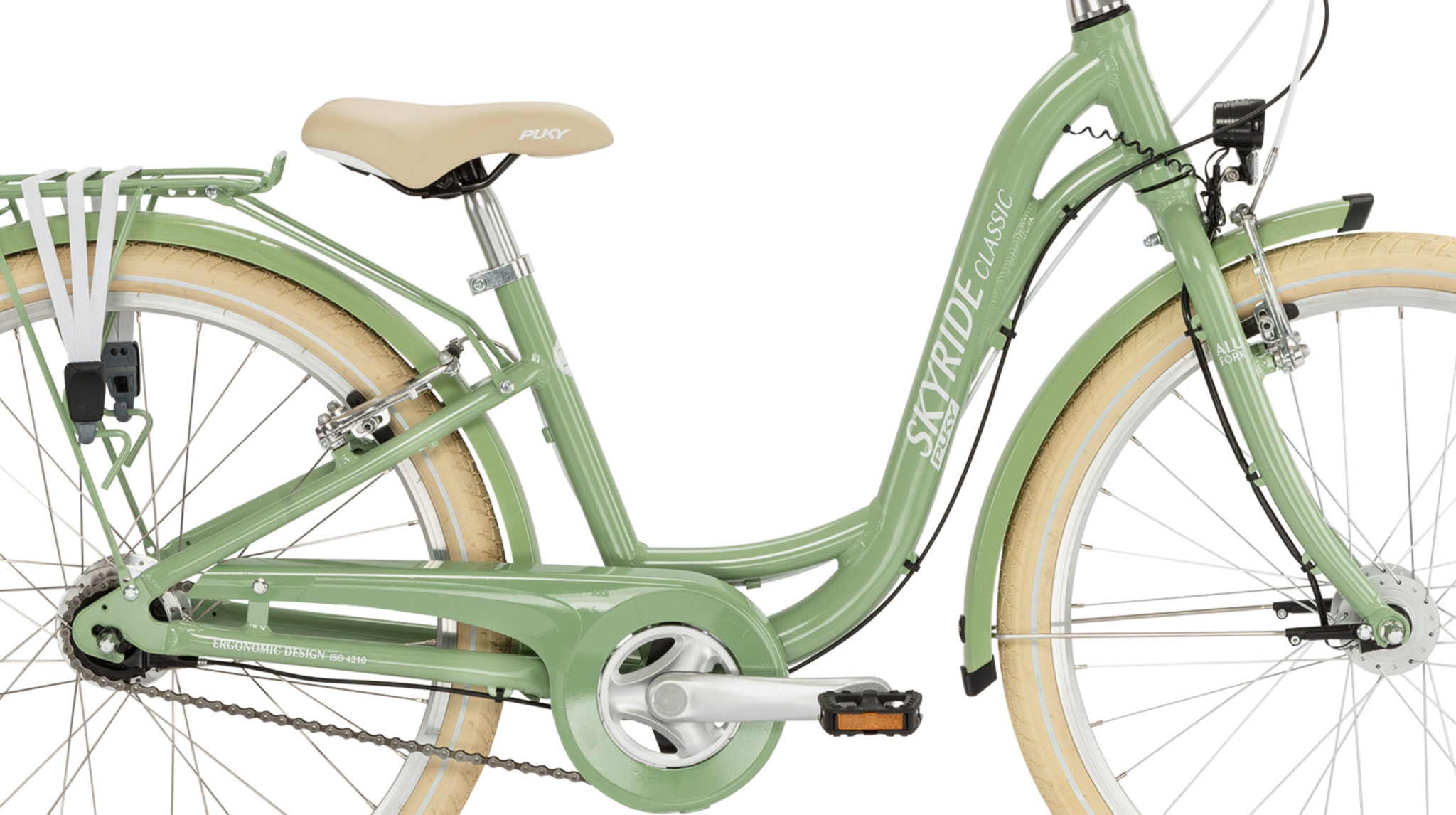 Puky Skyride ALU Light 24" 7 speed Retro Groen Classic 8+