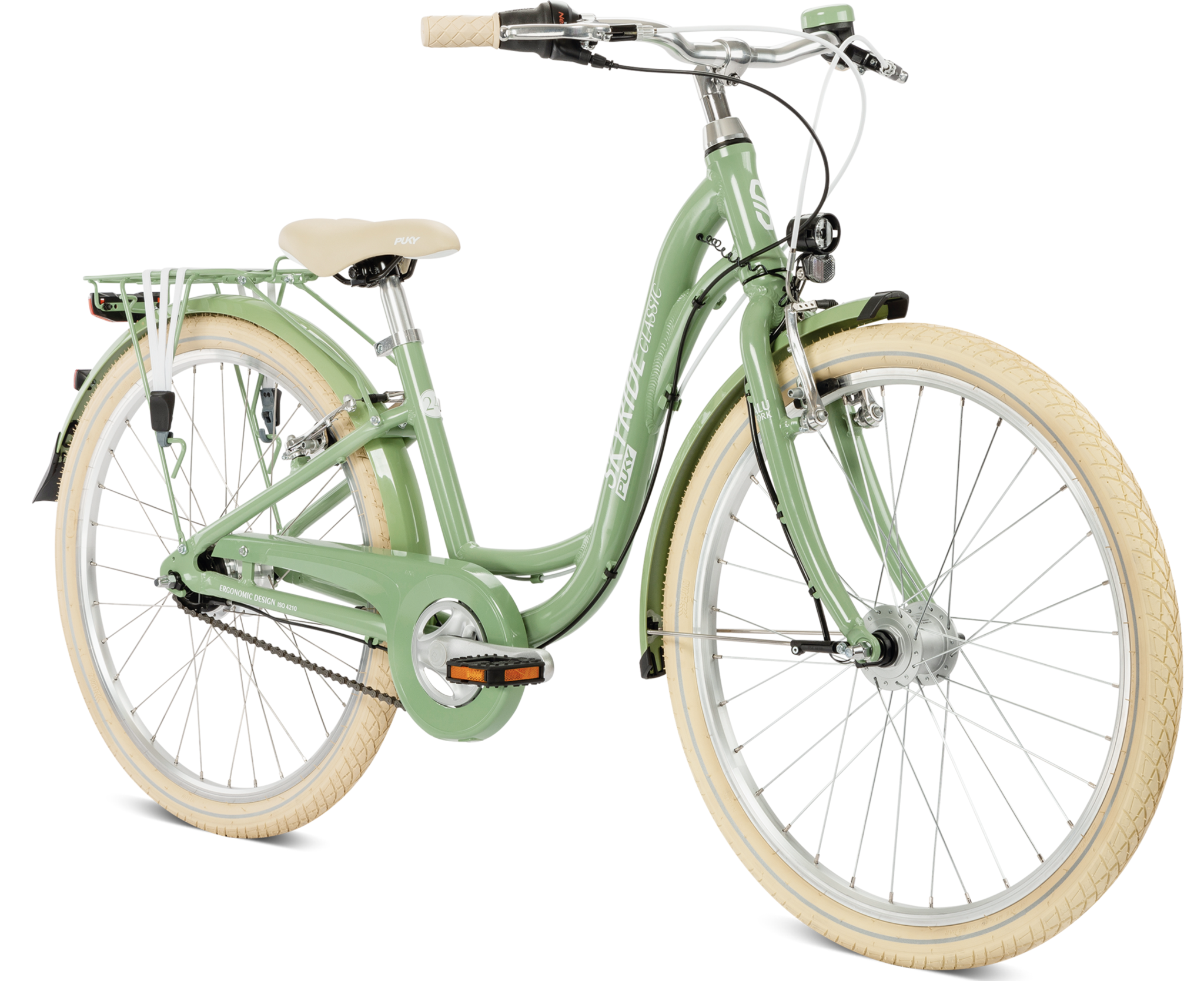 Puky Skyride ALU Light 24" 7 speed Retro Groen Classic 8+