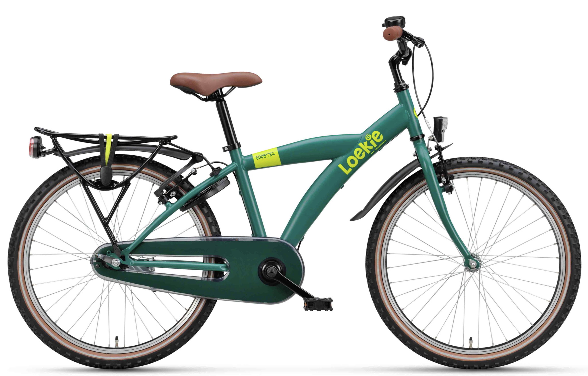 Loekie Booster 22" jongensfiets groen 6+