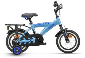 Loekie Snake jongensfiets 12" Sky Blue 3+