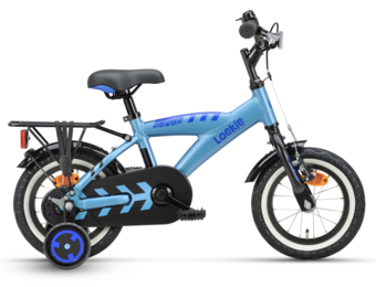 Loekie Snake jongensfiets 12" Sky Blue 3+
