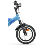 Loekie Snake jongensfiets 12" Sky Blue 3+