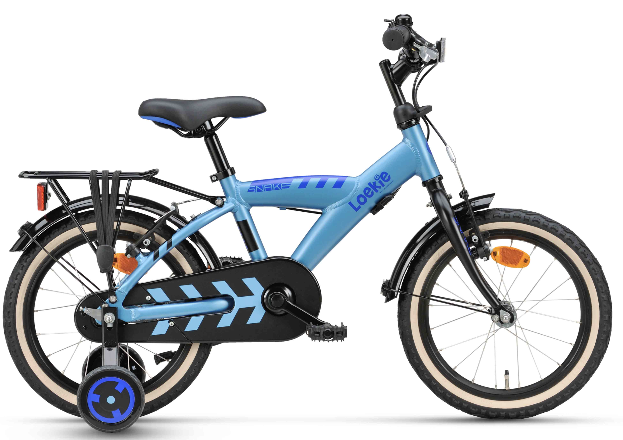 Loekie Snake jongensfiets 16" Sky Blue 4+